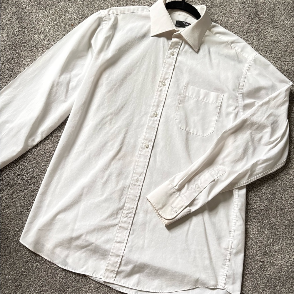 Thomas Nesh Classic White Men's Dress Shirt